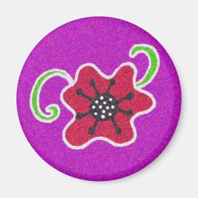 Íman Símbolo Pysanka: Poppy (Frente)