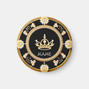 Íman Símbolo Real da Coroa Ornamentado Elegante