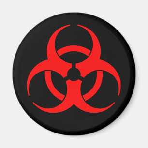 Íman Símbolo Red Biohazard Magnet