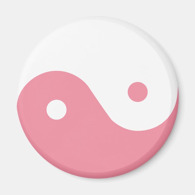 Íman Símbolo rosa Yin-Yang (Frente)