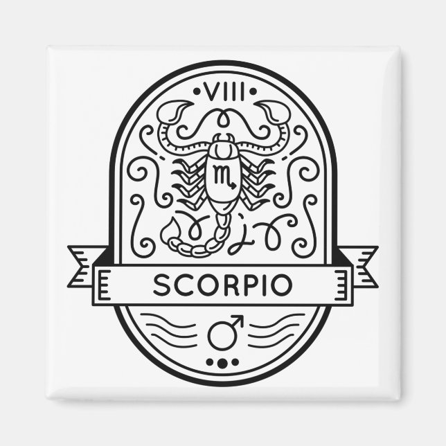 ÍMAN SÍMBOLO SCORPIO DO CRACHÁ ZODIAC (Frente)