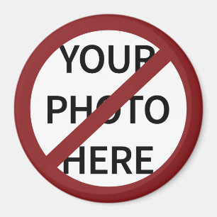 Íman Símbolo Sem Círculo de Ban Vermelho Personalizável