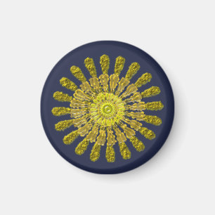 Íman Símbolo solar decorativo do ouro