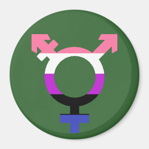 Íman Símbolo Trans Bandeira Genderfluid
