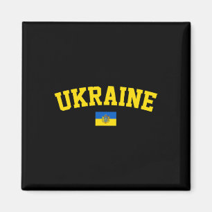 Íman Símbolo Tridente da Bandeira da Ucrânia Orgulho Pa
