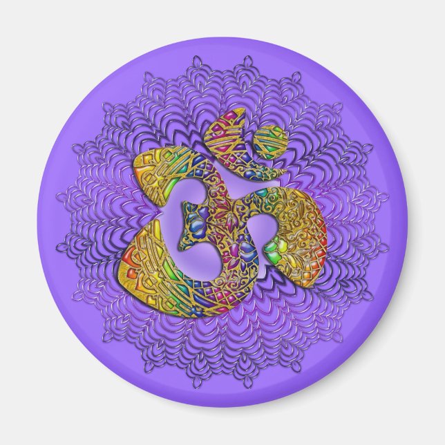 Íman Símbolo Universal OM / AUM - Ornamento (Frente)