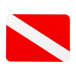 Íman símbolo vermelho de mergulho diagonal dos mergulh