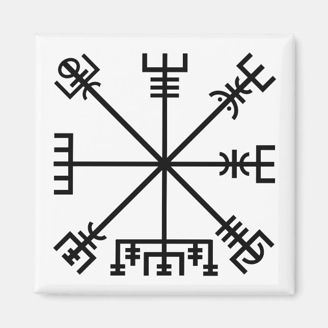 Íman Símbolo Viking Vegvisir (Frente)