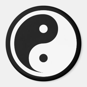 Íman Símbolo Yin Yang - tatuagem sólida design 2