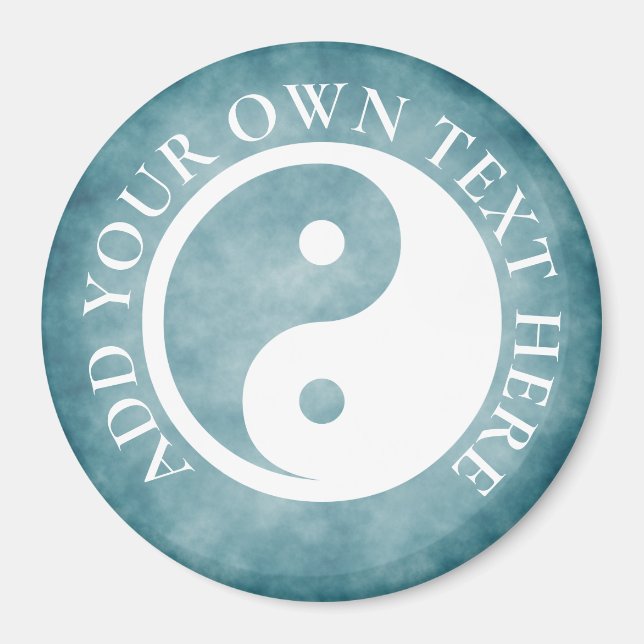 Íman Símbolo Yin Yang - tatuagem sólida design 2 (Frente)