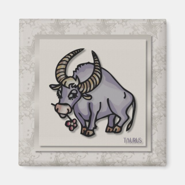 Íman Símbolo Zodiac Taurus Magnet (Frente)