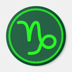 Íman Símbolo Zodíaco de Capricórnio Contraste Verde