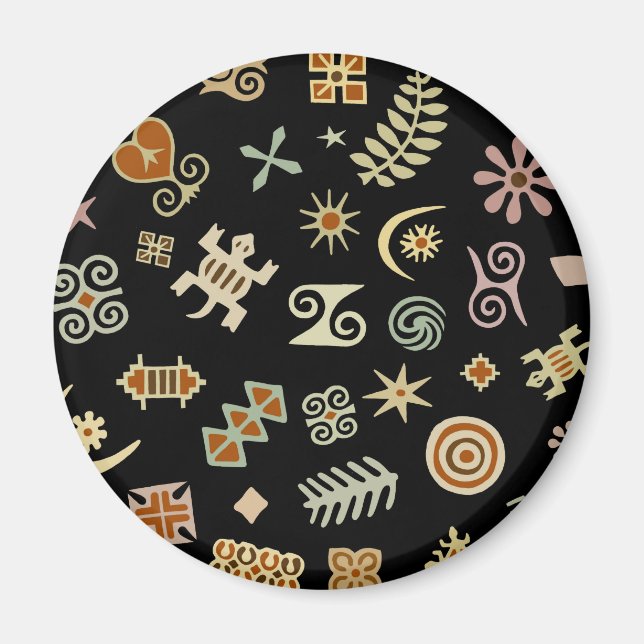 Íman Símbolos Adinkra Africanos (Frente)