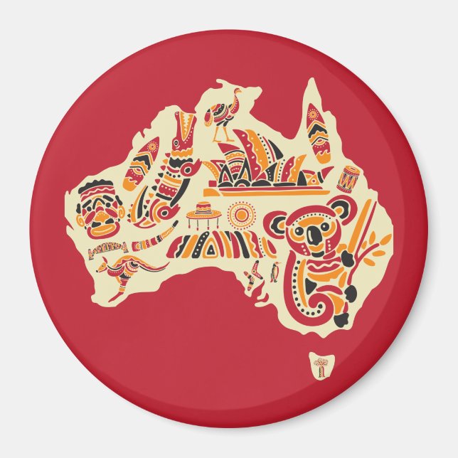 Íman Símbolos australianos (Frente)