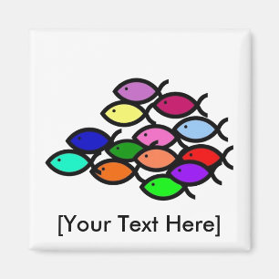 Íman Símbolos cristãos dos peixes - escola do arco-í