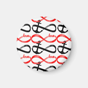 Íman Símbolos de Amor e Infinidade de Âncora