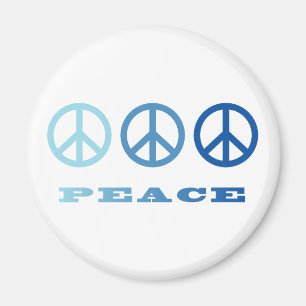 Íman Símbolos Peace 3 (Azul)