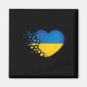 Íman Símbolos Ucranianos Bandeira Ucraniana Coração Amo