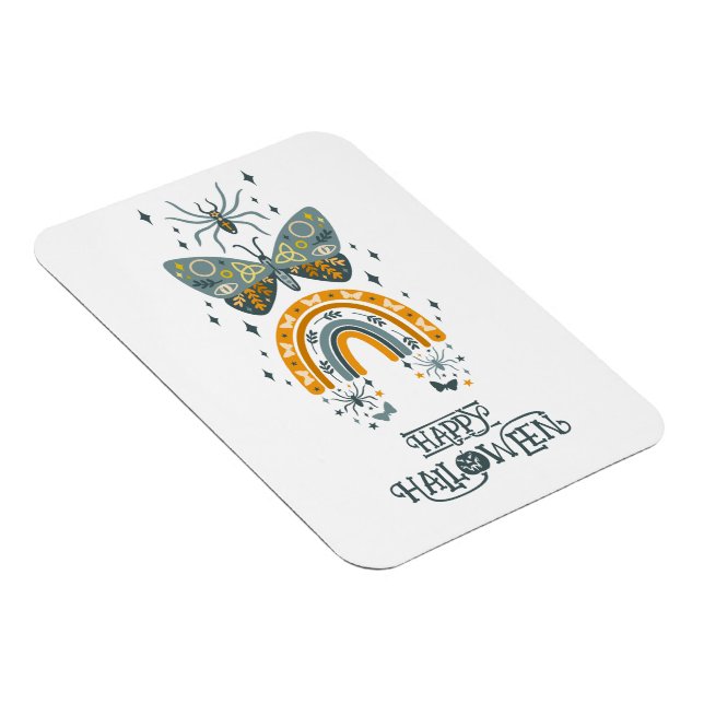 Íman Símbolos víbicos do Dia das Bruxas Spooky - Feliz  (Lado Direito)