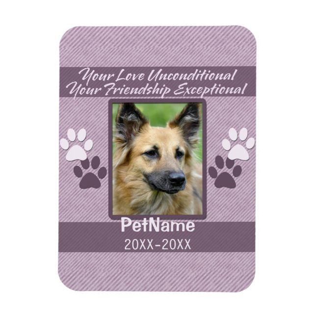 Íman Simpatia Pet de Amor Incondicional Personalizada (Vertical)