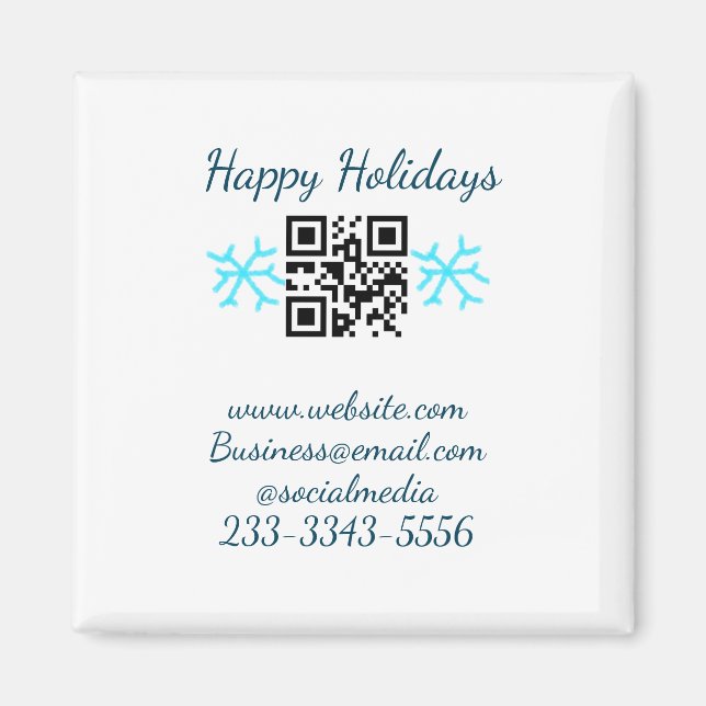 Íman simple custom QR code add your name text  Classic  (Frente)