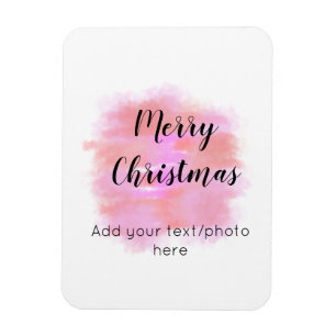 Íman simple minimal add your text photo merry christmas
