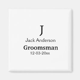 Íman SIMPLE MINIMAL adicione seu nome presente personal