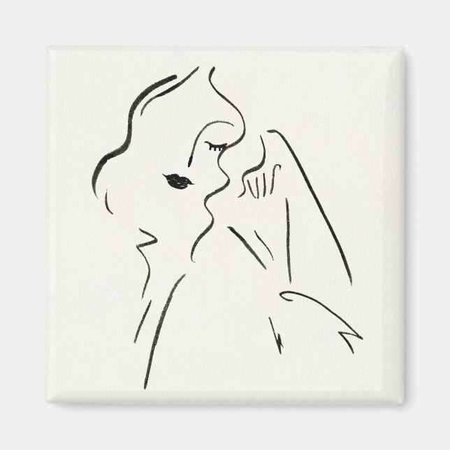 Íman Simple Study - Desenho de uma Senhora (Frente)