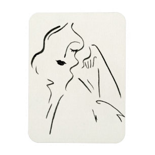 Íman Simple Study - Desenho de uma Senhora