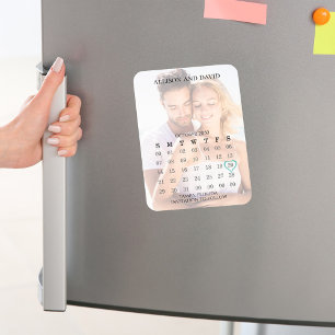 Íman Simples 5 Foto Do Calendário De Linha Salvar O Ca