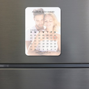 Íman Simples 6 Foto Do Calendário De Linha Salvar A Da