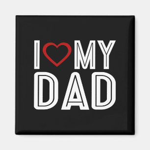 Íman Simples Adoro A Minha Tipografia De Pai   Magnet