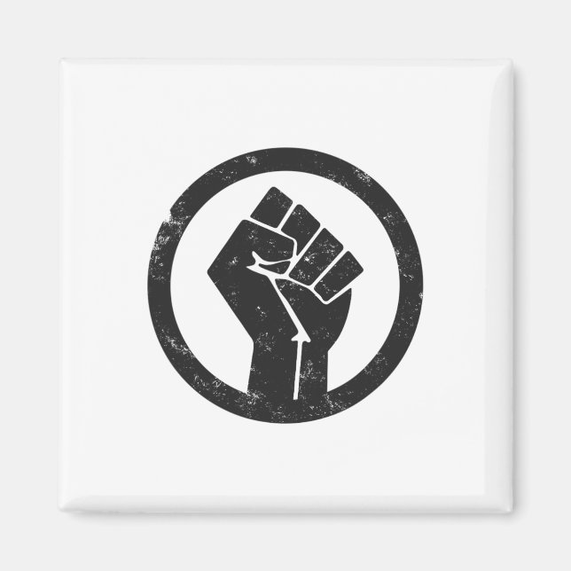 Íman Simples Black Life Material Protesto Power Fist Wi (Frente)