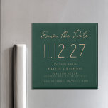 Íman Simples Casamento Chic Moderno Sem Foto Salvar A D<br><div class="desc">Uma simples imã salve a data moderna. Personalize este design branco e preto para ter a data do seu casamento,  nomes e detalhes.</div>