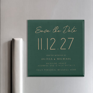 Íman Simples Casamento Chic Moderno Sem Foto Salvar A D
