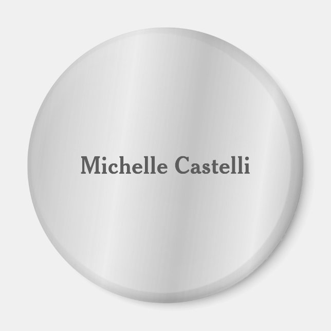 Íman Simples Cinza de prata profissional clássica exclu (Frente)