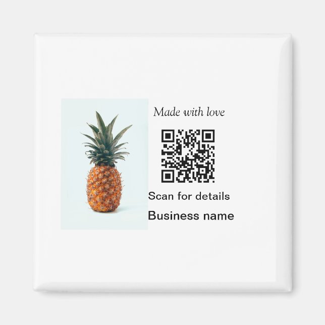 Íman Simples detalhes de negócios de código q r de frut (Frente)