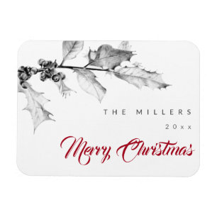 Íman Simples e Moderno Natal de Holly Branca Negra Dese