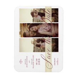 Íman Simples Elegante - Casal de 3 Fotografias Apaixona