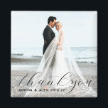 Íman Simples Elegante Obrigado Foto Magnet De Casamento<br><div class="desc">Simples Elegante Obrigado Foto Magnet De Casamento</div>