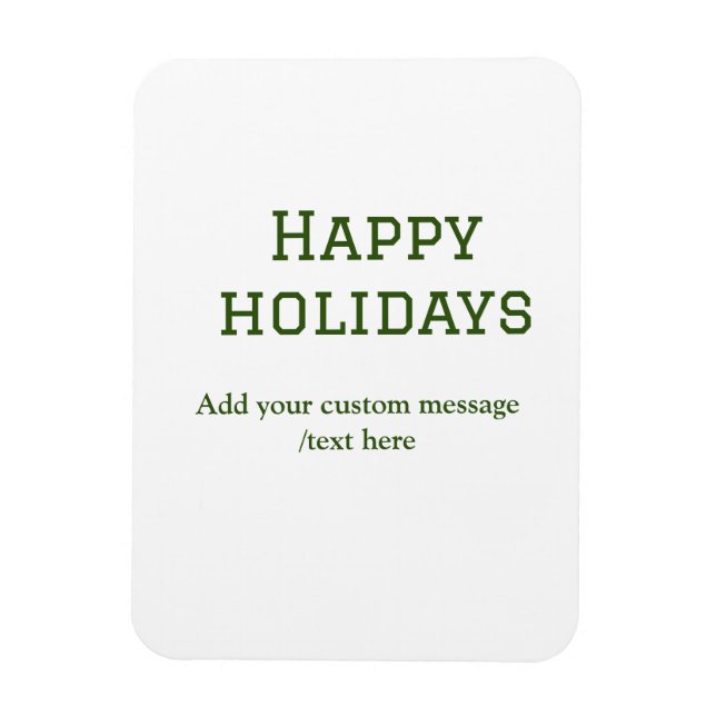 Íman Simples feriados verdes e felizes no Natal (Vertical)