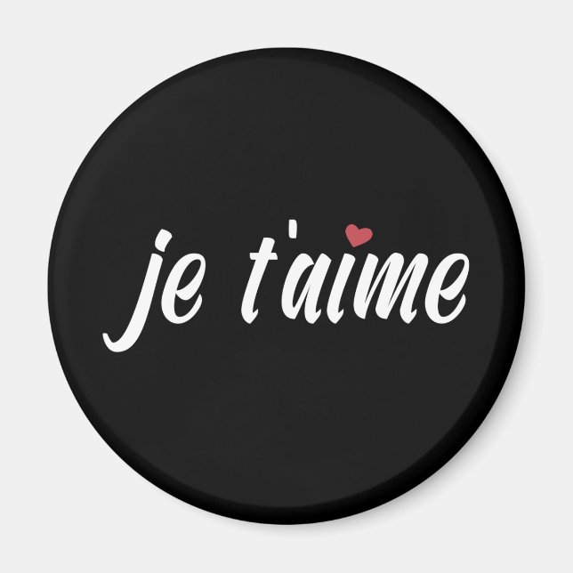 Íman Simples Je T'aime Eu Te Amo Namorados | Magnet (Frente)