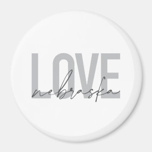 Íman Simples, legal, moderna design de Amor de Nebraska