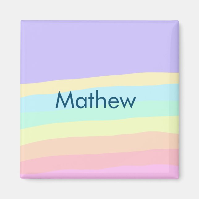 Íman simples letra inicial monograma adicionar sua letr (Frente)