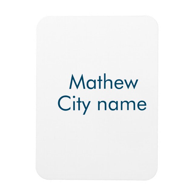 Íman simples letra inicial monograma adicionar sua letr (Vertical)