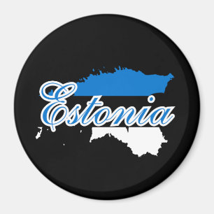Íman Simples mapa moderno da Estônia da bandeira nacion
