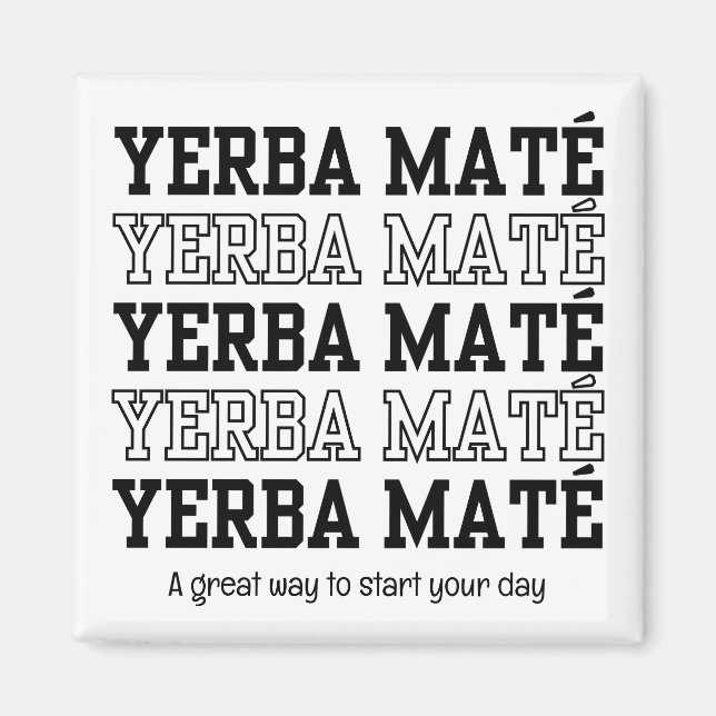 Íman SIMPLES MATE YERBE Tempo Para Rezar Texto Personal (Frente)