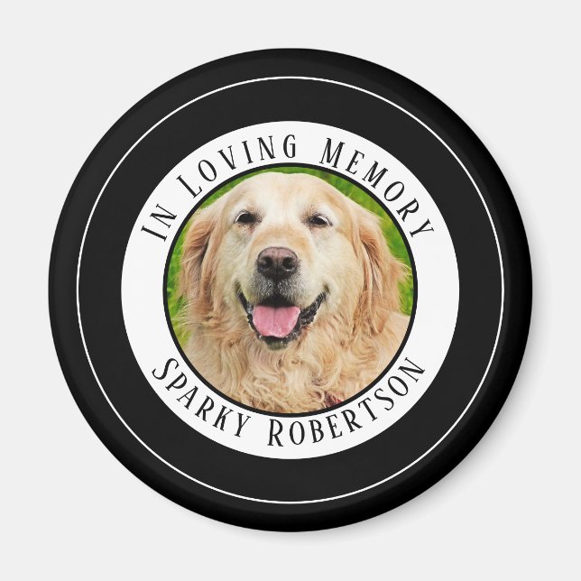 Íman Simples Memorial Personalizado de Pet (Frente)