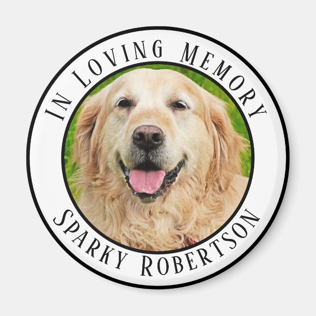 Íman Simples Memorial Personalizado de Pet (Frente)