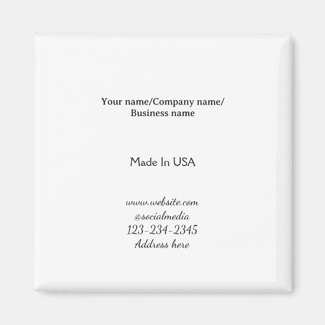 Íman simples minimal adicione seu logotipo/design aqui  (Frente)